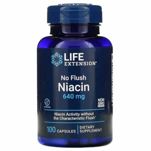 No Flush Niacin 640mg Life Extension 100 Caps Flush Free Inositol Vitamin B3 - Picture 1 of 2