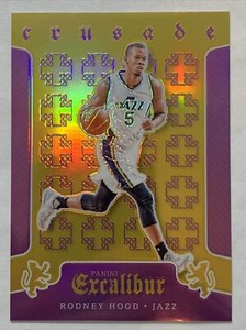 2015-16 Panini Excalibur Crusade Purple, Rodney Hood, #ed 24/60, Card #38