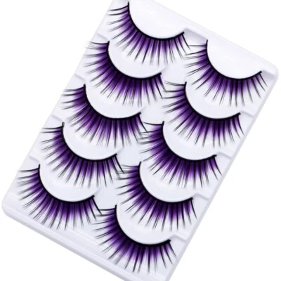 2boxes 10Pairs Color Lolita Cosplay False Eyelashes Thick Eye Makeup Long Lashes - Image 1 of 4