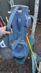 Arnold Palmer Vintage Blue Golf Bag 3 way divider - Picture 1 of 7