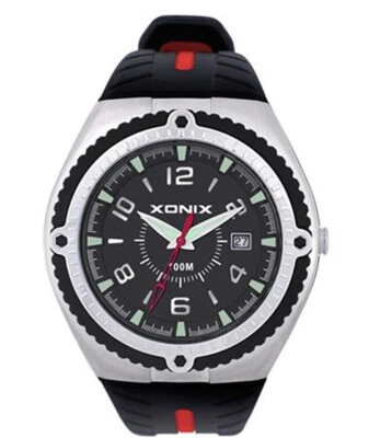 Xonix Hombre Reloj Deportivo Cuarzo Japón Mov't WR100M Correa de Goma Niño Reloj de Natación Foto 1 de 4