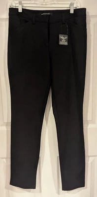 Pantalones para mujer Andrew Marc negros de pierna recta tiro medio talla 6 carrera oficina nuevos con etiquetas Foto 1 de 4
