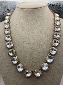 J Crew klare Strass Statement Halskette - Bild 1 von 6