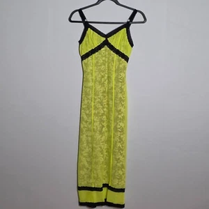 ๐ NWT Urban Outfitters Olivia Mesh Midi Dress | Y2K Floral Lace-Trim | Size Sm - Picture 1 of 8