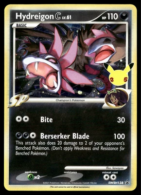 ✅ Pokemon Hydreigon C lv.61 SWSH138 - SWSH: Sword & Shield Promo Cards ✅NM✅B4GY✅ - Image 1 of 4
