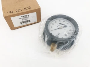 New Trerice 450LFB4502LA100 Process Gauge 450LFB 4.5" 100psi 1/4" NPT Lower - Picture 1 of 5