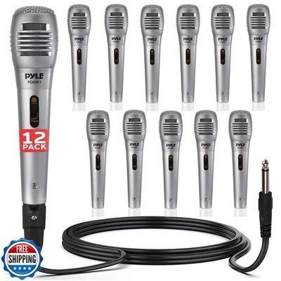 Pyle Professional Dynamic Microphone - 12-Pack Unidirectional Handheld Mic wi - Image 1 of 4