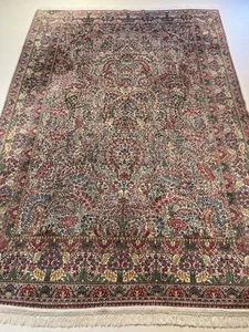 Kerman Teppich Orient Perser Rug Lavar Ravar Natur Bunt Schurwolle Millefleurs - Bild 1 von 9
