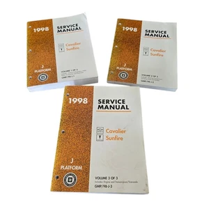 1998 GM Cavalier Sunfire Service Manual Set Vol 1-3 OEM Factory Books J Platform - Picture 1 of 7
