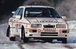 FORD SIERRA CAR No.10, IN ACTION RALLYE MONTE CARLO RALLY, COLOUR PHOTOGRAPH. - Picture 1 of 2