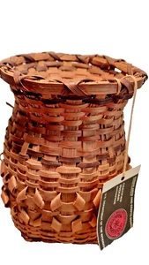 Cesta Qualla Arts & Crafts Cherokee India Hecha a Mano Usada - Imagen 1 de 22