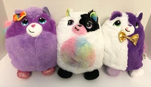 (3) Misfittens Cats Plush Lot CLAWSBY MURPHY + Purple w/Rainbow Tail Basic Fun - Picture 1 of 2