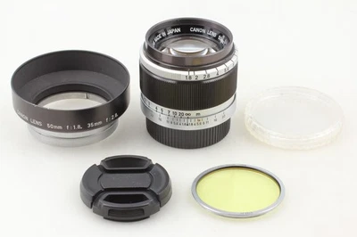 Tested [Near MINT w/ HOOD] Canon 50mm f1.8 Leica Screw L39 LTM Lens From JAPAN - Image 1 of 4