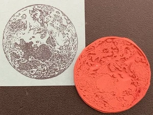 Stempel Himmlischer Nachthimmel Realistischer Mond unmontiert - Bild 1 von 1