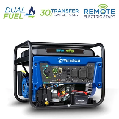 NEW Open Box 6600W Dual Fuel Portable Generator - Image 1 of 4