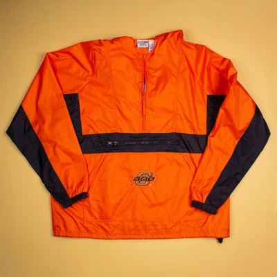 Oklahoma State Cowboys Hibbett Sports Pullover Windbreaker Jacket Men's Size L - Image 1 of 4