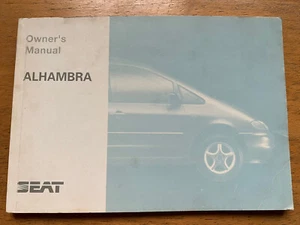 SEAT ALHAMBRA OWNERS HANDBOOK MANUAL BOOK FROM 1995 TO 2000 - Picture 1 of 4