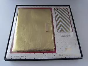 DABNEY LEE Hardshell Protective case for iPhone 6/6S + Pouch bundle Gold/White - Picture 1 of 7