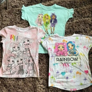 Rainbow High Set of 3 Girls Short Sleeve Graphic Tees - Picture 1 of 9
