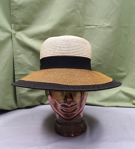 Womens Hat by Scala Paper/Papel Woven Summer Hat with Outer Band One Size - Picture 1 of 12