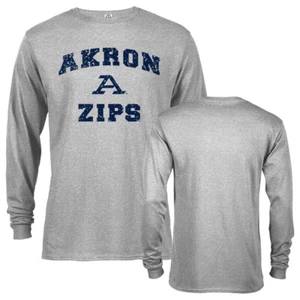 University of Akron Zips Distressed Retro Logo Tee Long Sleeve T-Shirt - Picture 1 of 17