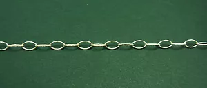 7,7 X 4 MM CABLE OVALADO CORTE DIAMANTE CADENA PLATA ESTERLINA 925 POR PIE 476 S - Imagen 1 de 2