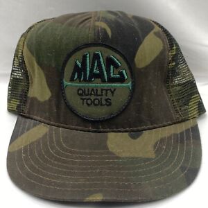 Vintage MAC TOOLS Snapback Trucker Hat Cap Camo Mesh Patch - Paramount Hats USA