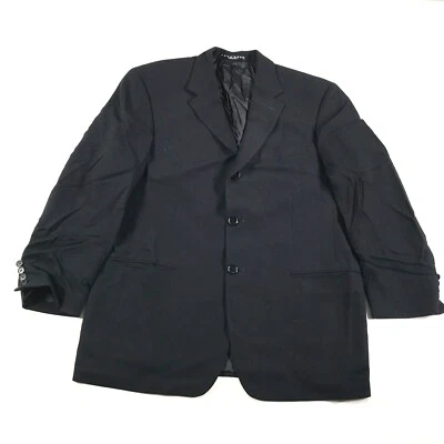 Vintage Hugo Boss Blazer Mens 40 S Navy Blue Wool Three Buttons Notch Lapels - Image 1 of 4