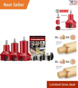 Kit de muebles de troncos premium hágalo usted mismo - cortadores de espiga de 1", 1-1/2" y 2" - Hecho en EE. UU. - Imagen 1 de 8