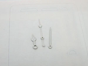 Watch Hand Set Silver Lume Mercedes ETA 2824-2, 2834-2, 2836-2 Tudor Submariner - Picture 1 of 3