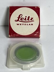 Leica Ernst Leitz Wetzlar E-39 Chrome GGR Green Filter Complete In Case And Box