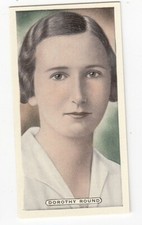 DOROTHY ROUND LITTLE 1935 Tennis Card of Tennis Hall of Fame Wimbledon