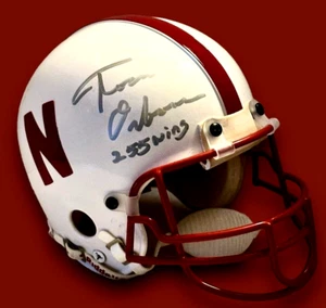 TOM OSBORNE AUTOGRAPHED SIGNED NEBRASKA CORNHUSKERS FOOTBALL MINI HELMET wCOA - Picture 1 of 5