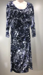 Vestido para mujer Calvin Klein, talla 12, púrpura/blanco, poli/spandex, funda - Imagen 1 de 5