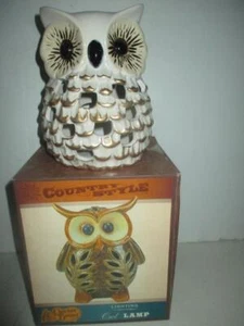 Cracker Barrel Country Style Owl Lamp Candle Holder Lighting 6-3/4"T NEW IN BOX - Picture 1 of 1