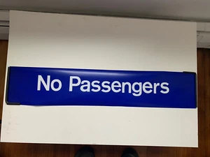 NY NYC BUS ROLL SIGN 1974 FRESH POND DEPO NO PASSENGERS TRANSIT COLLECTIBLE - Picture 1 of 5