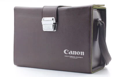 [Near MINT] Canon Genuine Vintage Leather Camera Bag Brown Hard Case Box JAPAN - Image 1 of 4