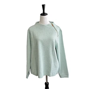 Talbots mintgrün Waffel Strick Pullover Pulli XL Neu mit Etikett Baumwollmischung weich - Bild 1 von 9