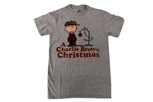 Peanuts Mens A Charlie Brown Christmas Gray Shirt New S - Picture 1 of 5