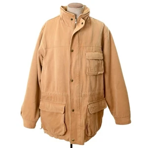 Vintage 1970s Size 44 Brown Duck Canvas Wool Lined Insulated Barn Coat by A & F - Picture 1 of 10
