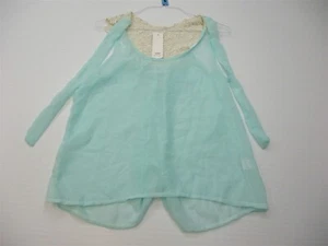 new SHI SI QING Top Women's Size L Lace Embroidered Sleeveless Mint Green - Picture 1 of 6
