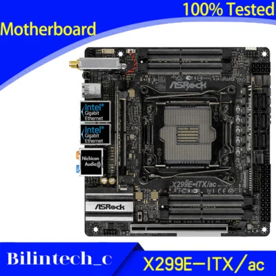 FÜR ASROCK X299E-ITX/ac Server Mainboard Unterstützt DDR4 64GB USB 3.0 SATA3 WLAN - Bild 1 von 4