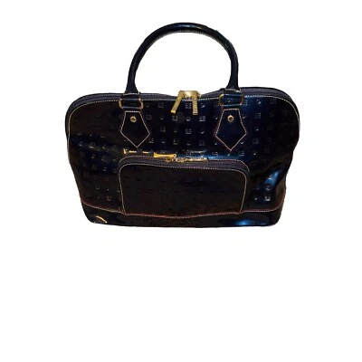 Arcadia Signature Blue /Red Patent Leather Purse Made In Italy - Image 1 of 4