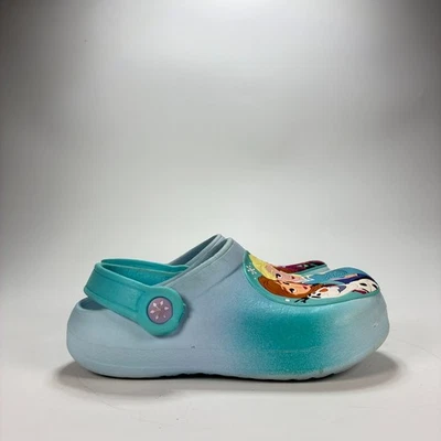 Zueco Crocs Fun Lab Disney Frozen II azul ligero zapatos sin cordones jóvenes talla 10 Foto 1 de 4