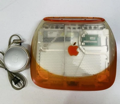 Apple Ibook G3 Orange Clamshell Mac Os X 10.3.2 Os 9.2.1 Dual Boot Vintage JAPAN - Image 1 of 4