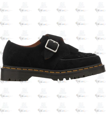 Dr Martens Ramsey Suede Kiltie Buckle Creepers Black 31501001 Casual Shoes - Image 1 of 4