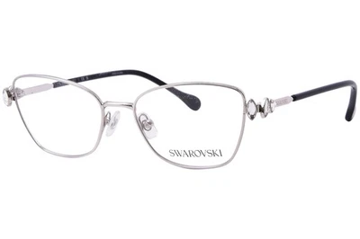 Женская оправа для очков Swarovski SK1006 4001 серебристая с полным ободком овальной формы 53 мм - Изображение 1 из 4