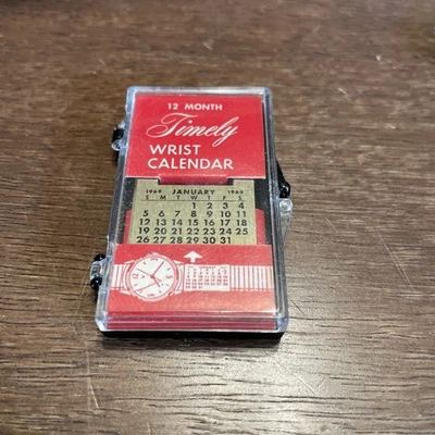 Reloj Pulsera Vintage 1969 TIMELY Calendario Metal Artesanal Nuevo Foto 1 de 3