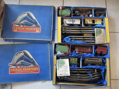 2 COFFRETS HORNBY TRAINS EN BOITES  ECHELLE 0  NO JEP LR CR MARKLIN - Photo 1/4