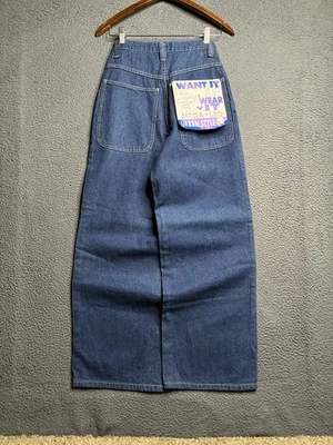 Pantalones de mezclilla vintage estilo Y2K JNCO pierna ancha mujer 5/6 26x30 holgados patinador rave Foto 1 de 4